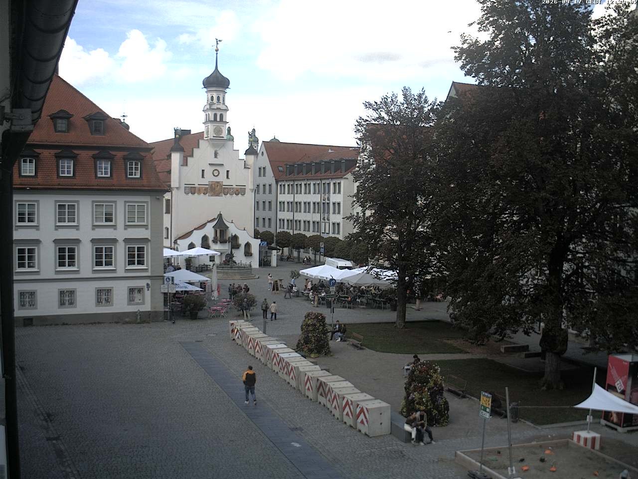 Archiv Foto Webcam Blick auf das Rathaus in Kempten