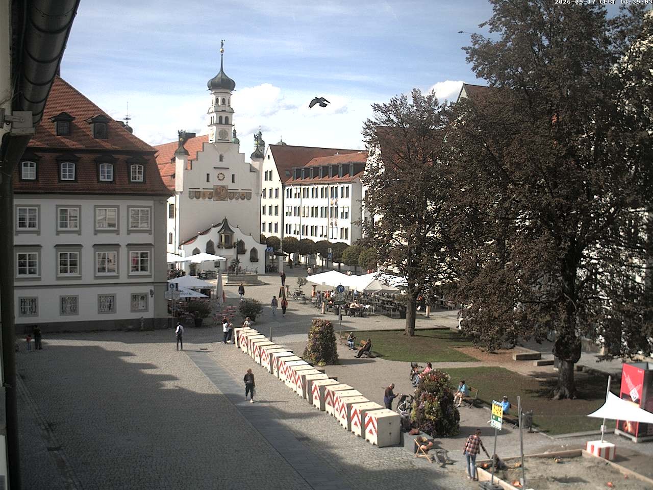 Archiv Foto Webcam Blick auf das Rathaus in Kempten