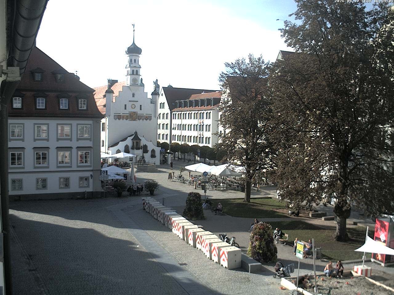 Archiv Foto Webcam Blick auf das Rathaus in Kempten