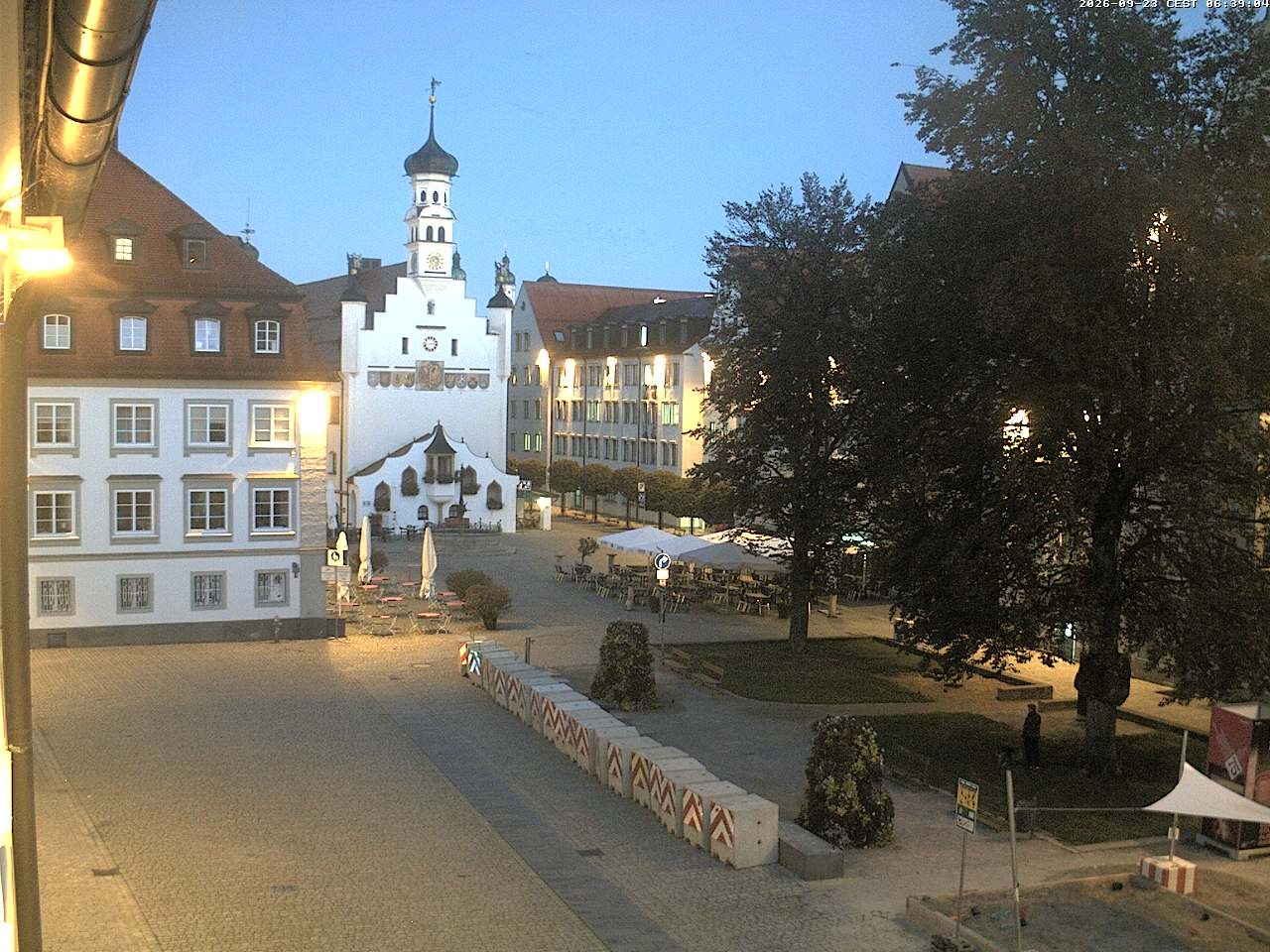 Archiv Foto Webcam Blick auf das Rathaus in Kempten