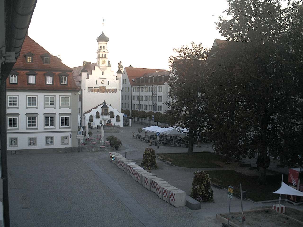 Archiv Foto Webcam Blick auf das Rathaus in Kempten