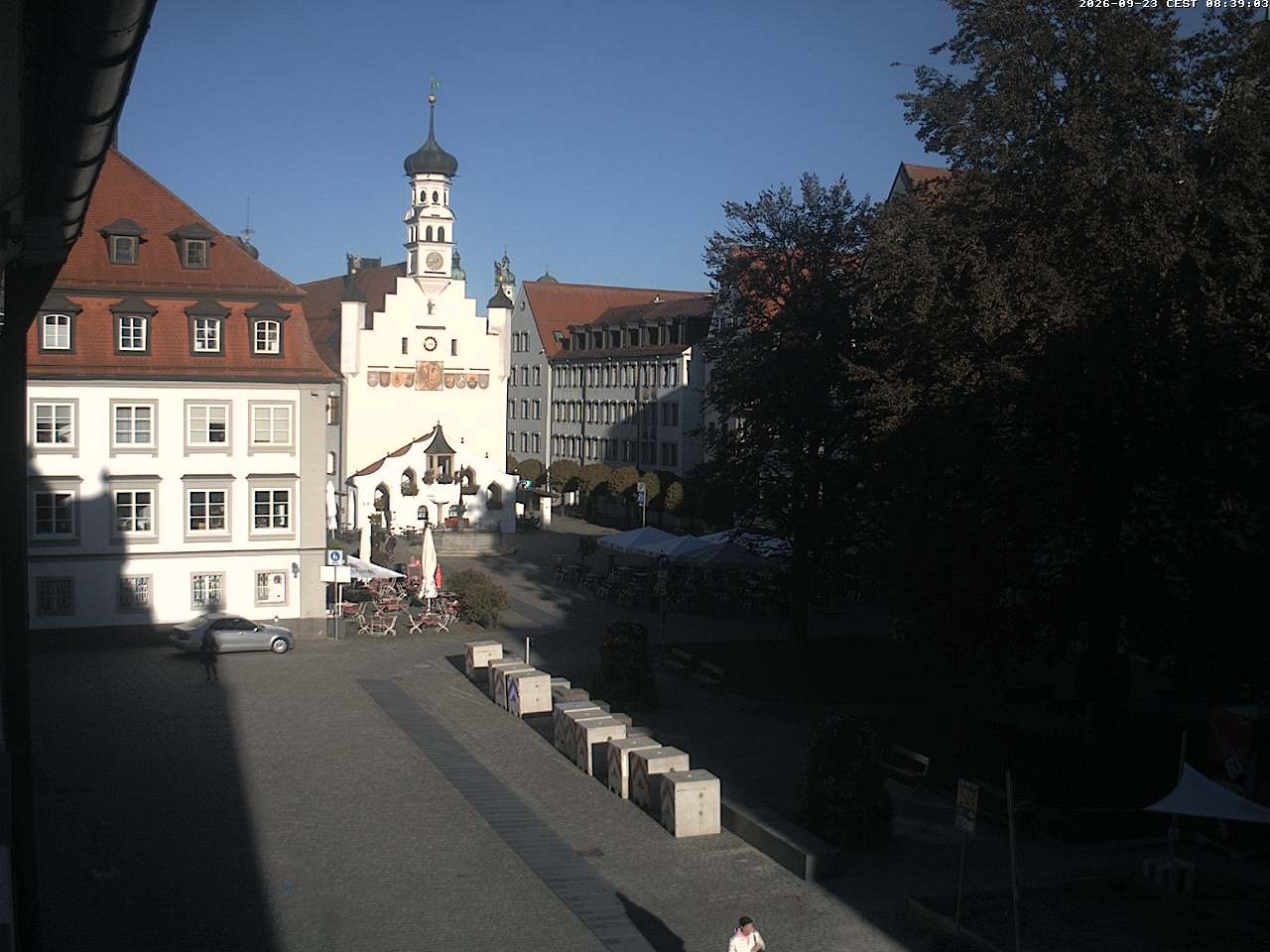 Archiv Foto Webcam Blick auf das Rathaus in Kempten