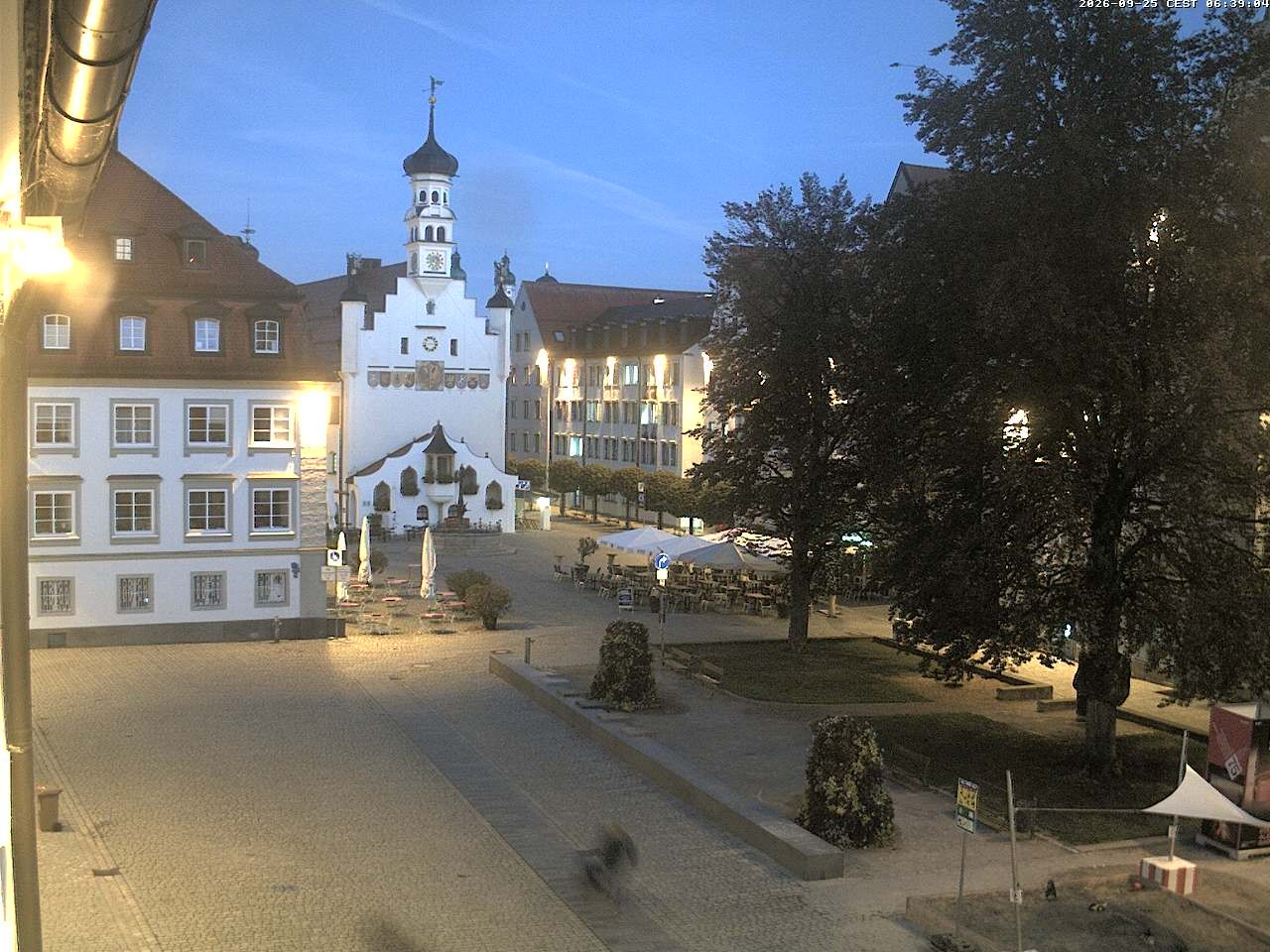 Archiv Foto Webcam Blick auf das Rathaus in Kempten