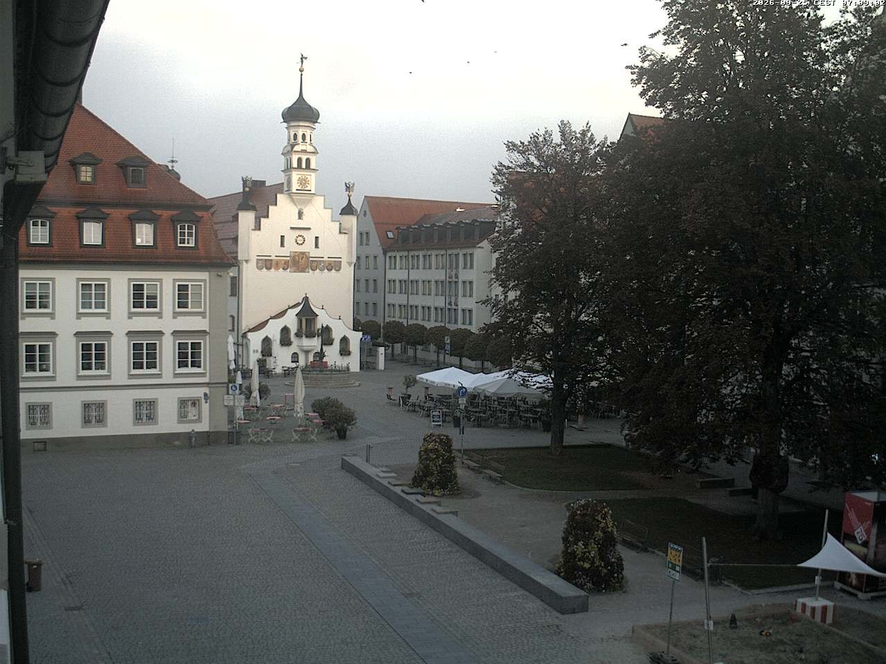 Archiv Foto Webcam Blick auf das Rathaus in Kempten