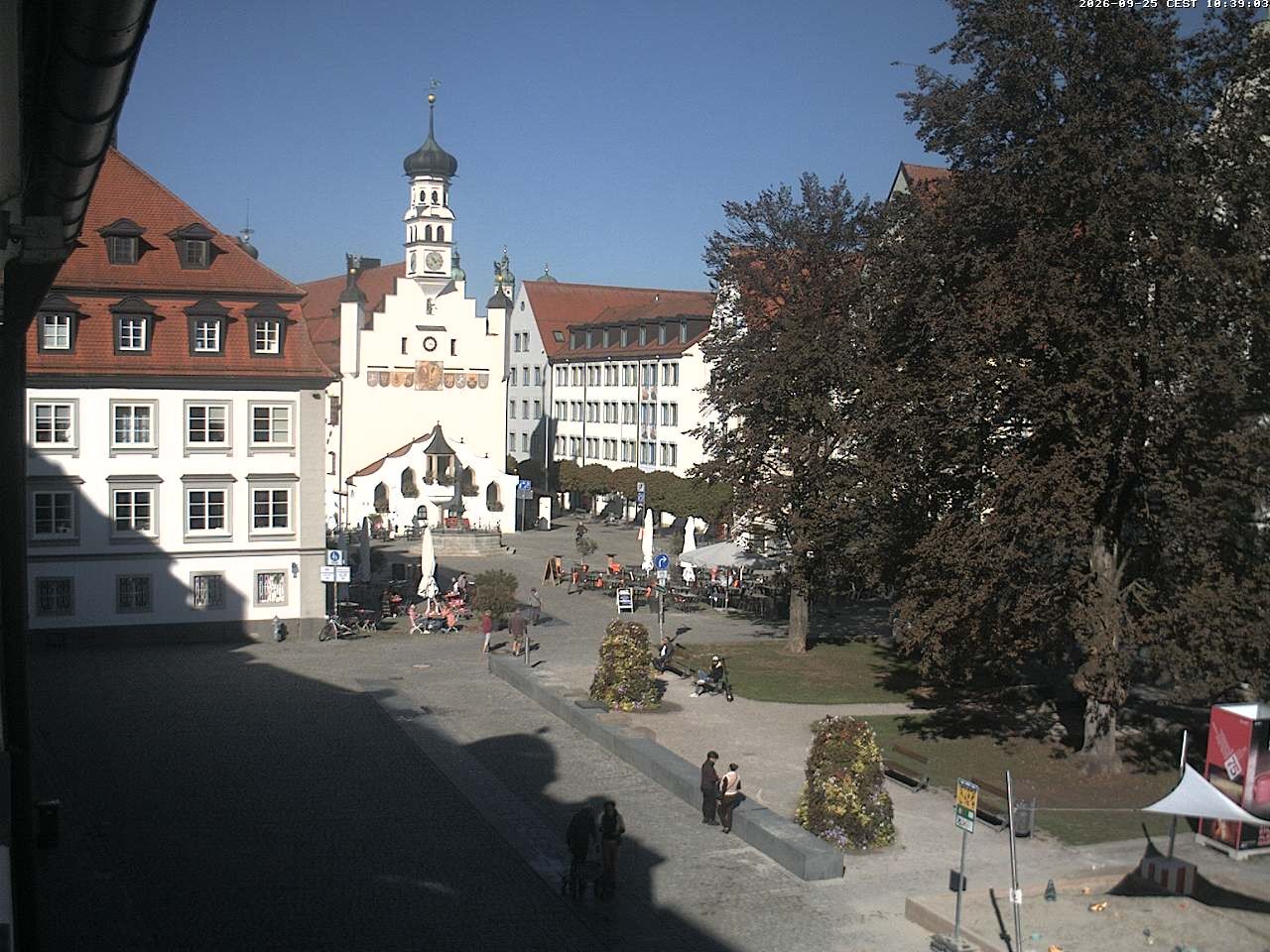 Archiv Foto Webcam Blick auf das Rathaus in Kempten