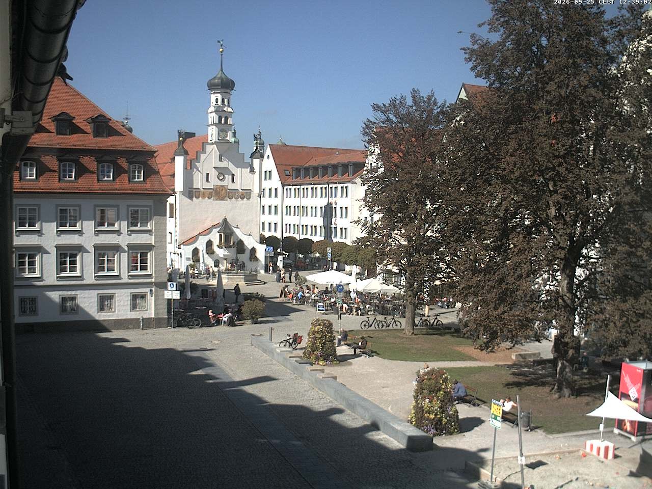 Archiv Foto Webcam Blick auf das Rathaus in Kempten