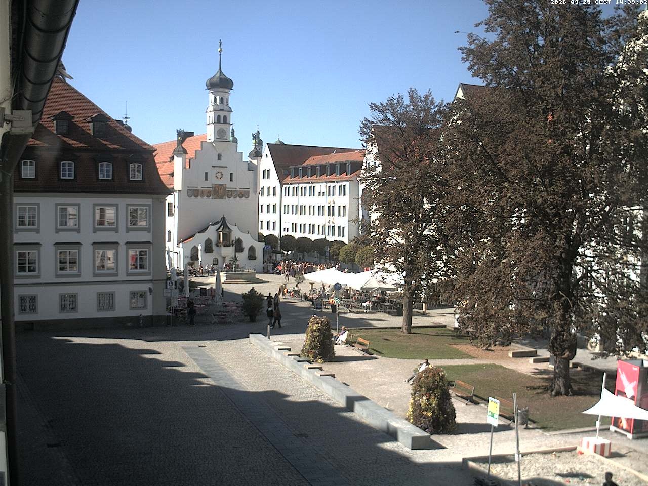 Archiv Foto Webcam Blick auf das Rathaus in Kempten