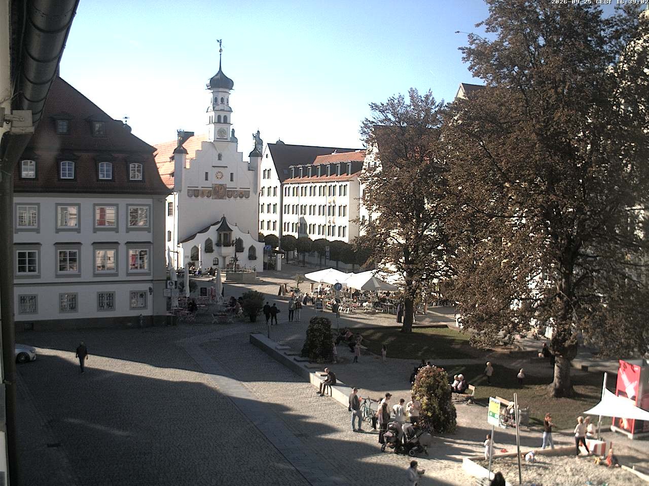 Archiv Foto Webcam Blick auf das Rathaus in Kempten
