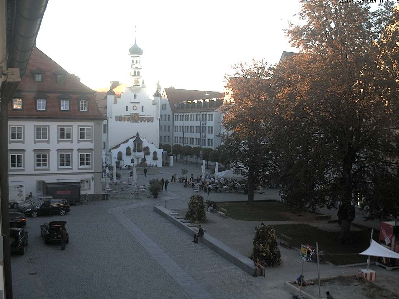Archiv Foto Webcam Blick auf das Rathaus in Kempten
