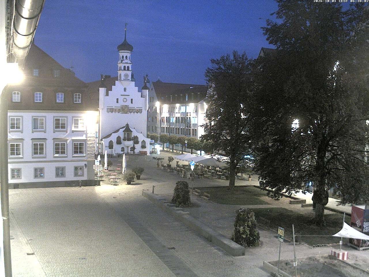 Archiv Foto Webcam Blick auf das Rathaus in Kempten