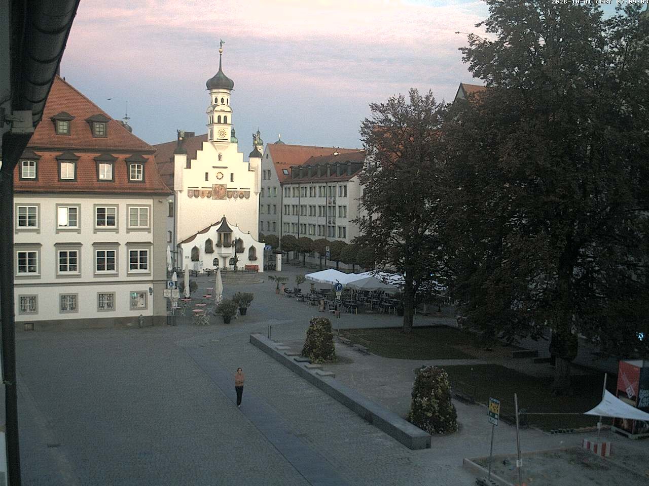 Archiv Foto Webcam Blick auf das Rathaus in Kempten