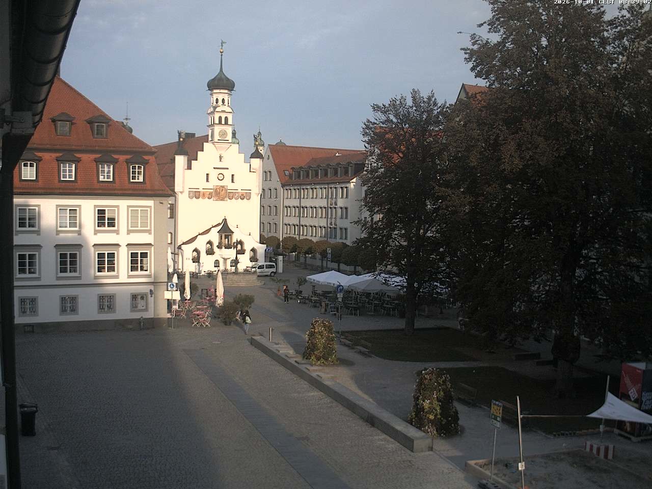 Archiv Foto Webcam Blick auf das Rathaus in Kempten