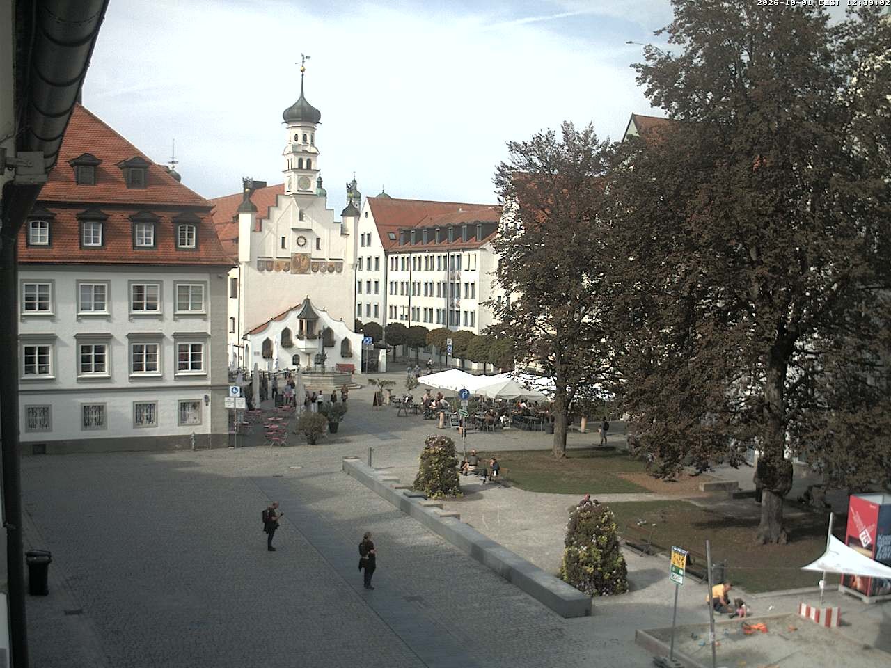 Archiv Foto Webcam Blick auf das Rathaus in Kempten