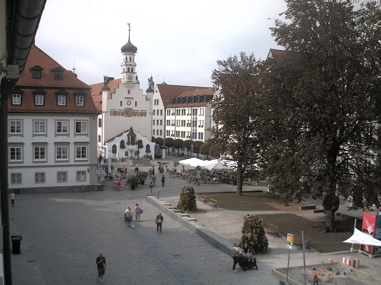 Archiv Foto Webcam Blick auf das Rathaus in Kempten