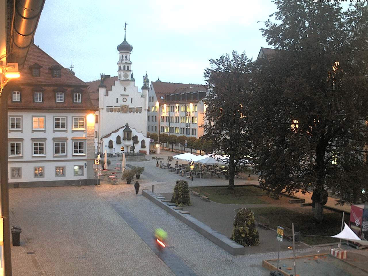 Archiv Foto Webcam Blick auf das Rathaus in Kempten