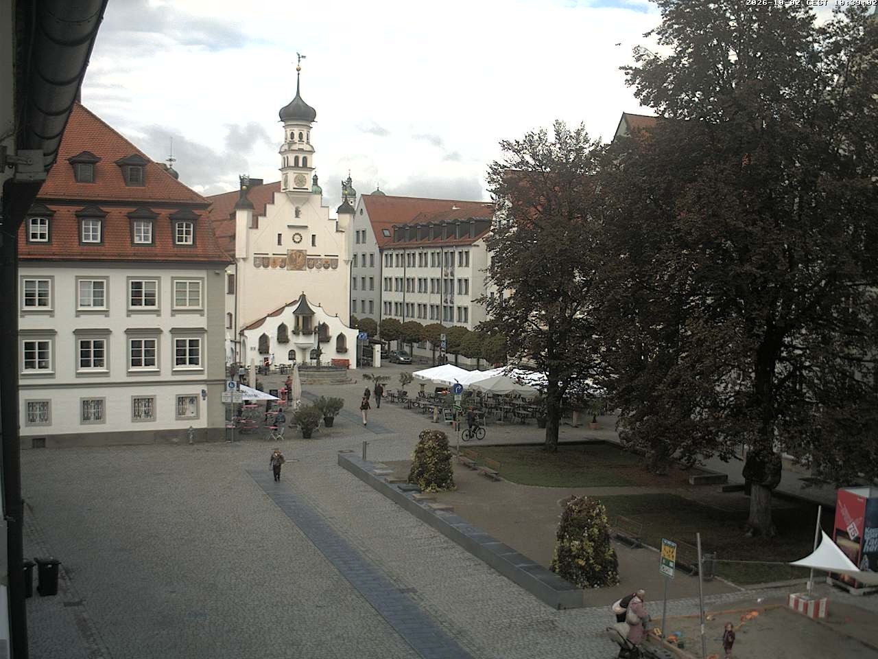 Archiv Foto Webcam Blick auf das Rathaus in Kempten