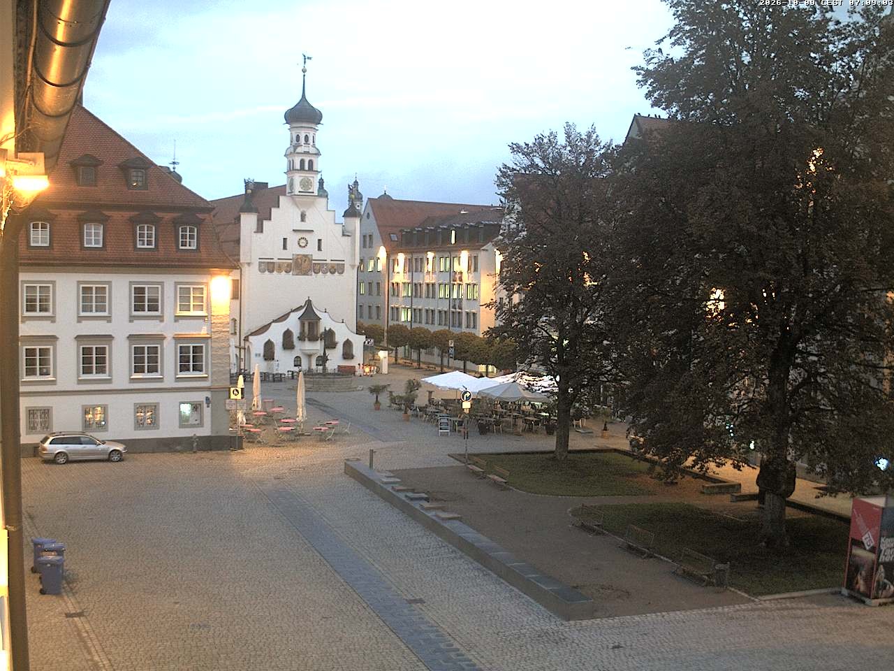 Archiv Foto Webcam Blick auf das Rathaus in Kempten