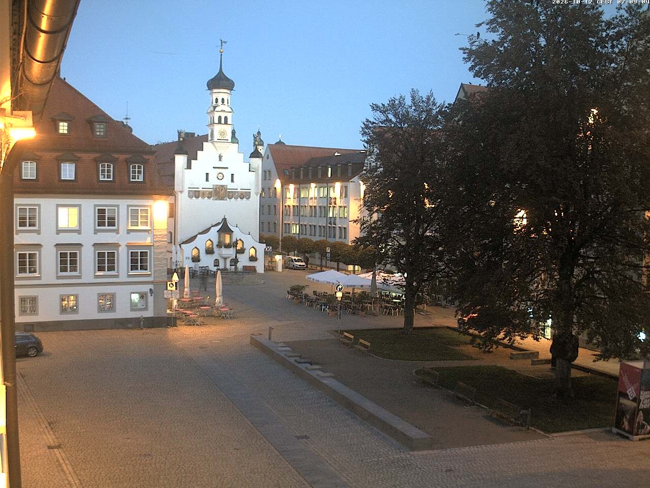 Archiv Foto Webcam Blick auf das Rathaus in Kempten