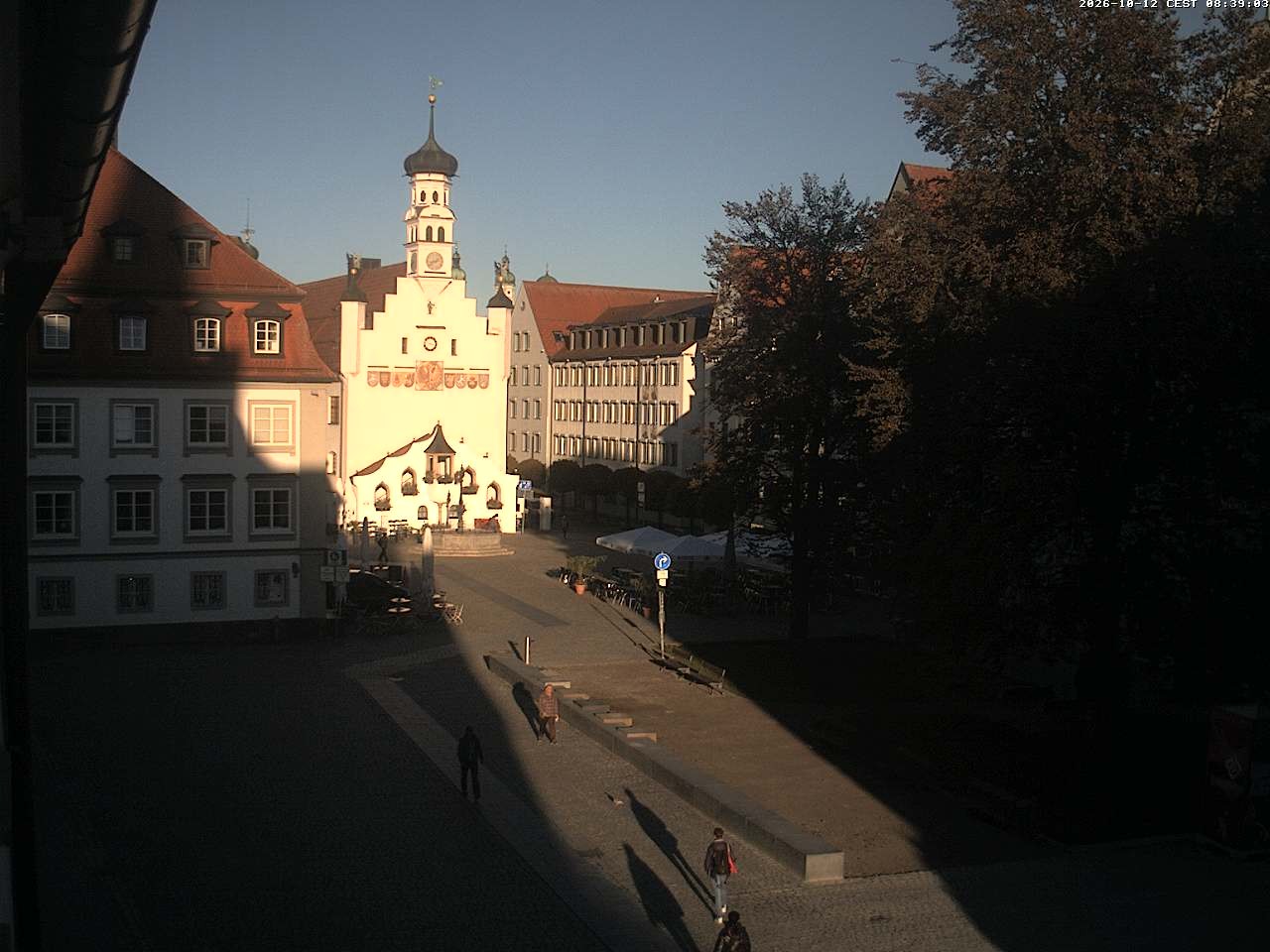 Archiv Foto Webcam Blick auf das Rathaus in Kempten