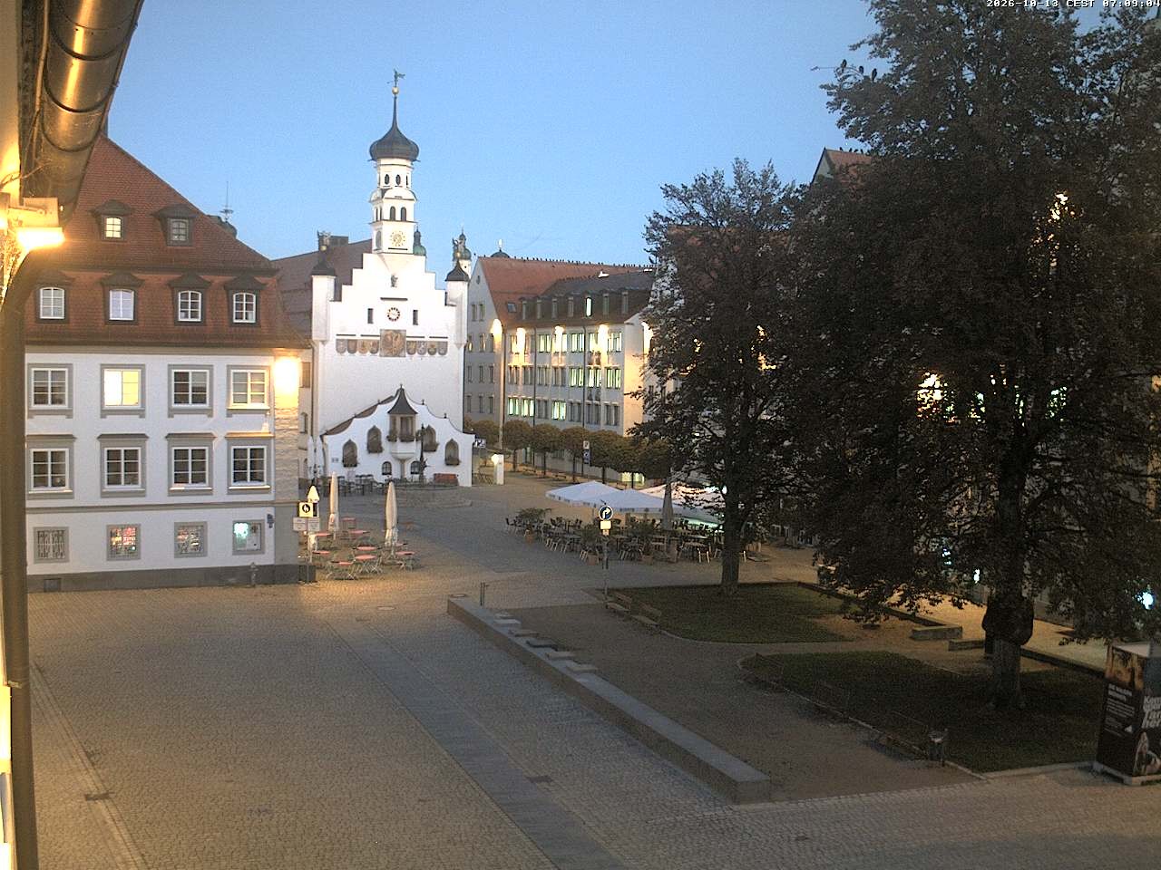 Archiv Foto Webcam Blick auf das Rathaus in Kempten