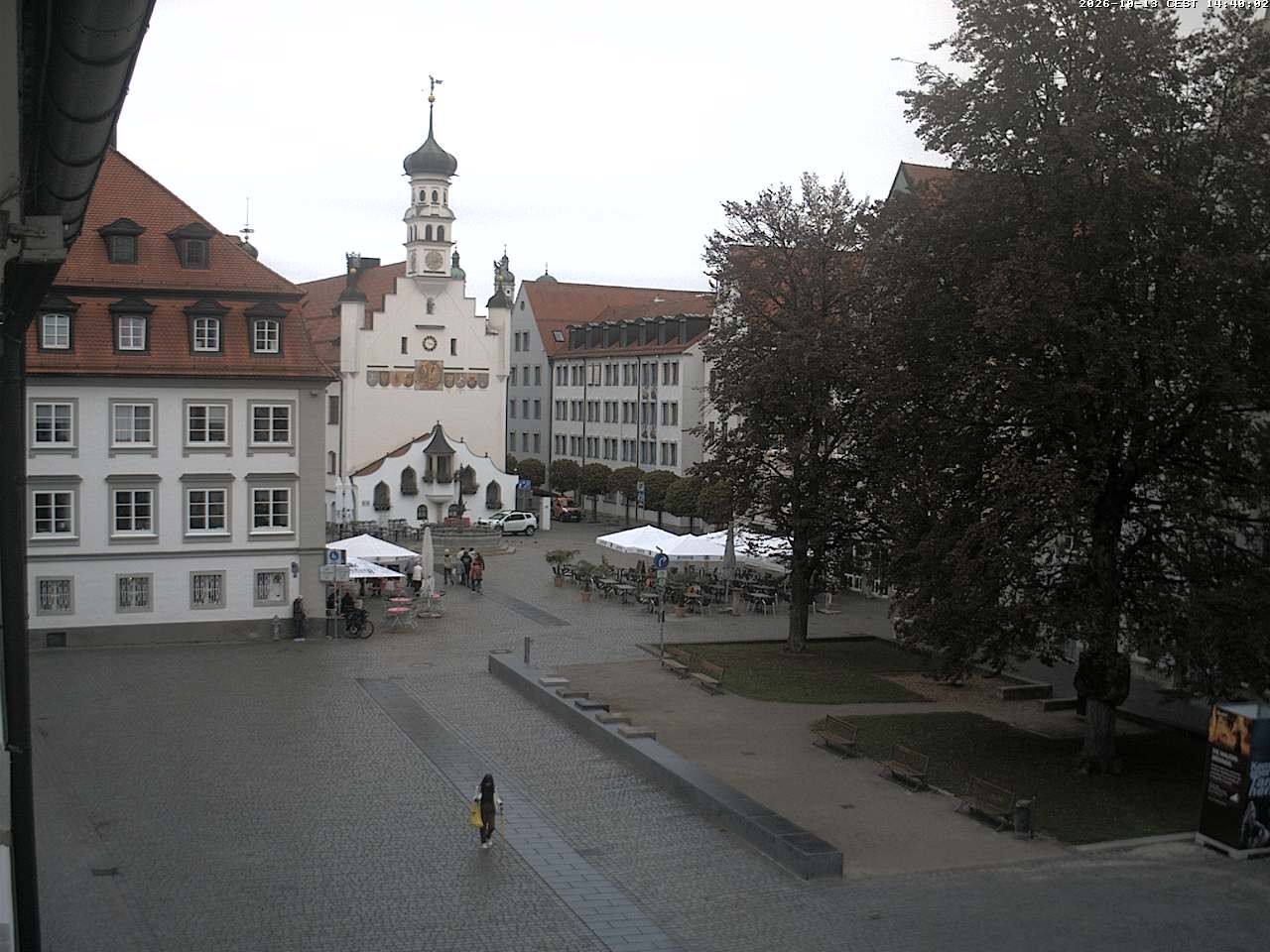 Archiv Foto Webcam Blick auf das Rathaus in Kempten
