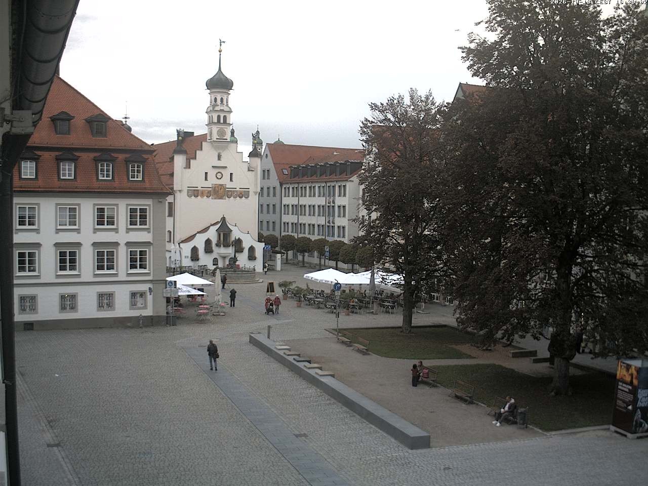 Archiv Foto Webcam Blick auf das Rathaus in Kempten
