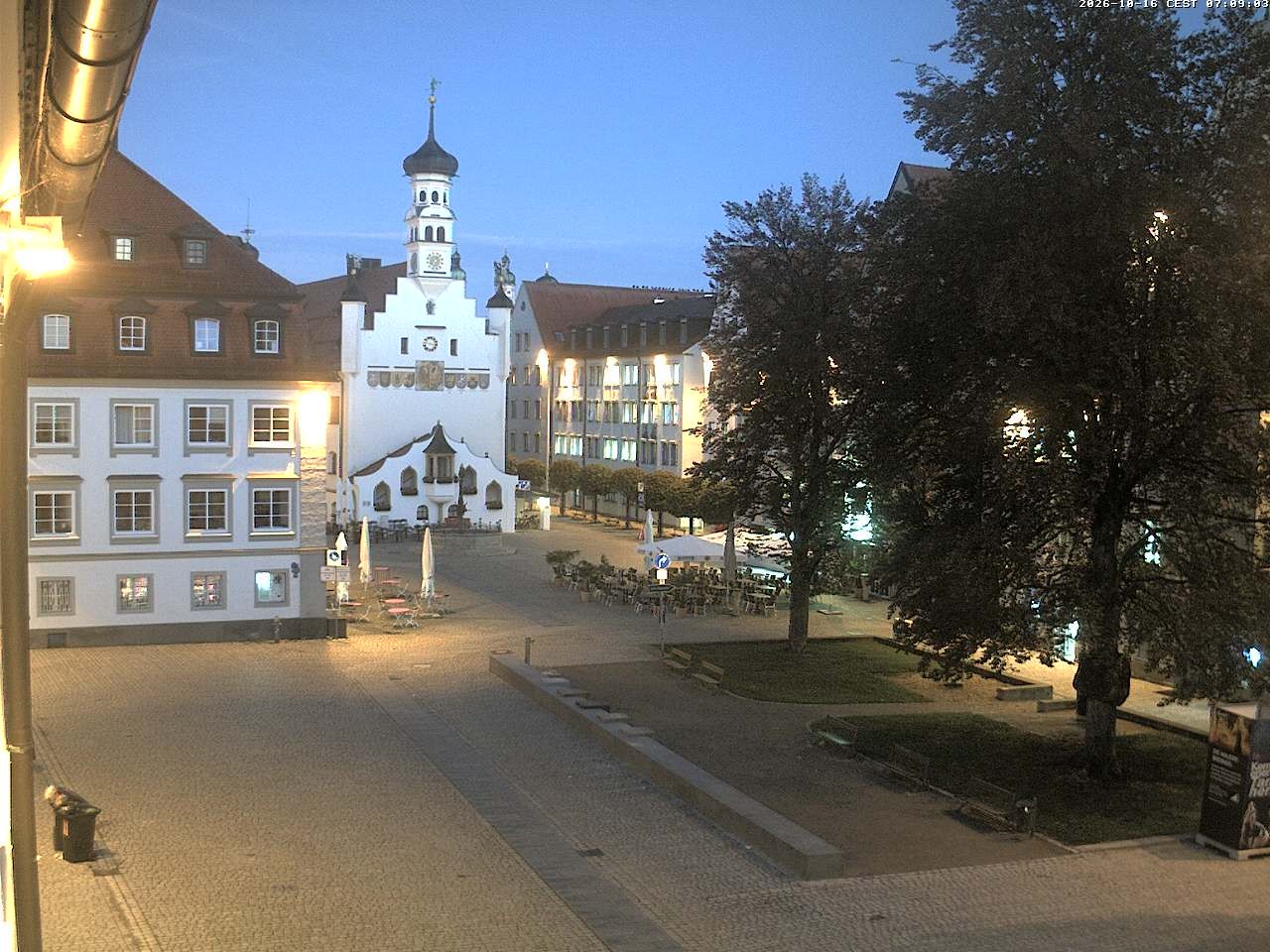 Archiv Foto Webcam Blick auf das Rathaus in Kempten