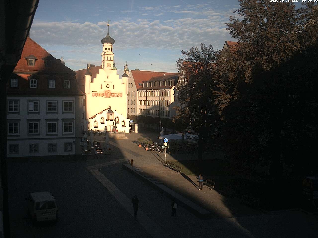 Archiv Foto Webcam Blick auf das Rathaus in Kempten