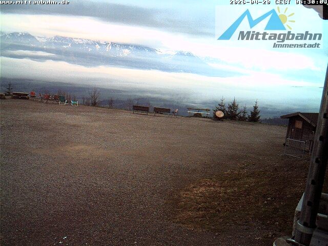 Archiv Foto Webcam Mittaggipfel - Blick nach Süden