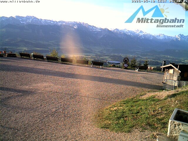 Archiv Foto Webcam Mittaggipfel - Blick nach Süden