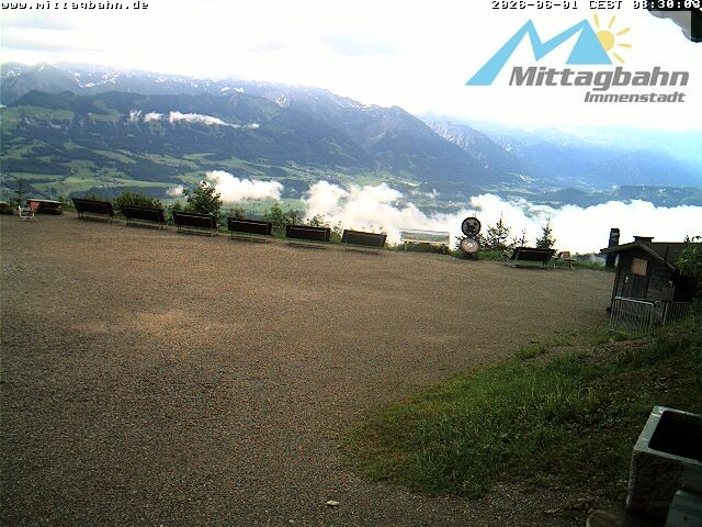 Archiv Foto Webcam Mittaggipfel - Blick nach Süden