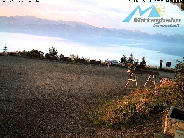 Archiv Foto Webcam Mittaggipfel - Blick nach Süden