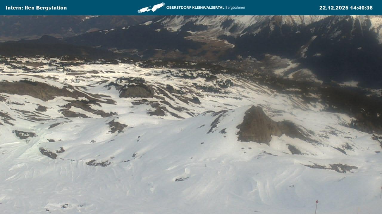 Archiv Foto Webcam Kleinwalsertal Ifenbergbahn - Station Hahnenköpfle