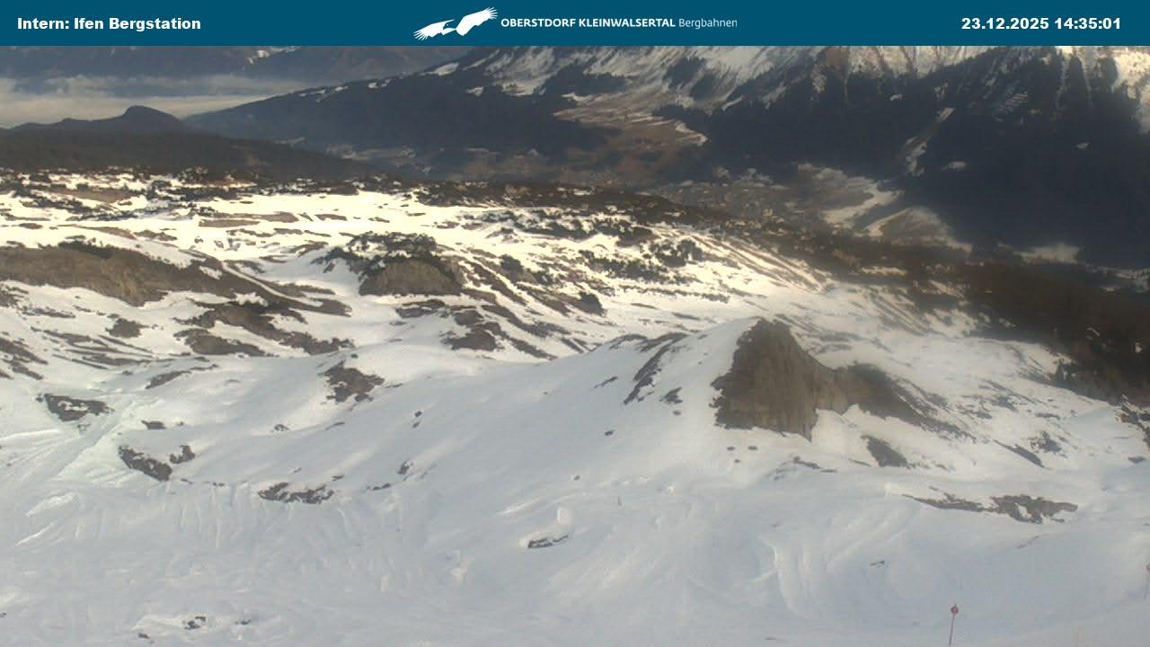 Archiv Foto Webcam Kleinwalsertal Ifenbergbahn - Station Hahnenköpfle