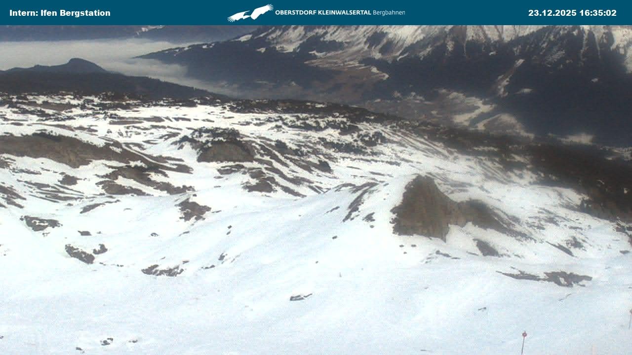 Archiv Foto Webcam Kleinwalsertal Ifenbergbahn - Station Hahnenköpfle