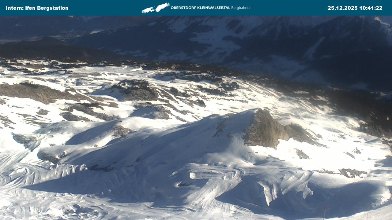 Archiv Foto Webcam Kleinwalsertal Ifenbergbahn - Station Hahnenköpfle