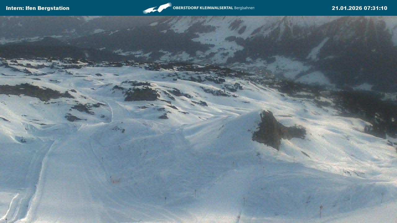 Archiv Foto Webcam Kleinwalsertal Ifenbergbahn - Station Hahnenköpfle