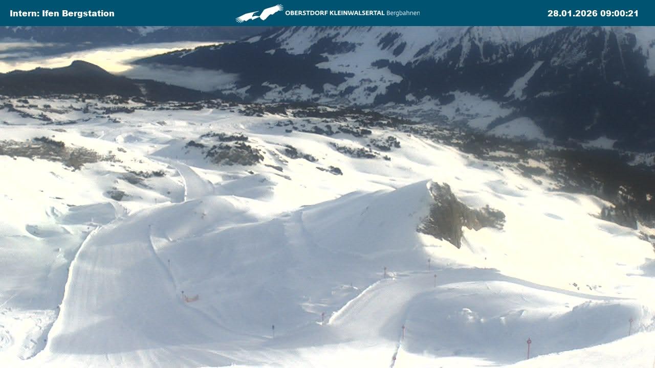 Archiv Foto Webcam Kleinwalsertal Ifenbergbahn - Station Hahnenköpfle