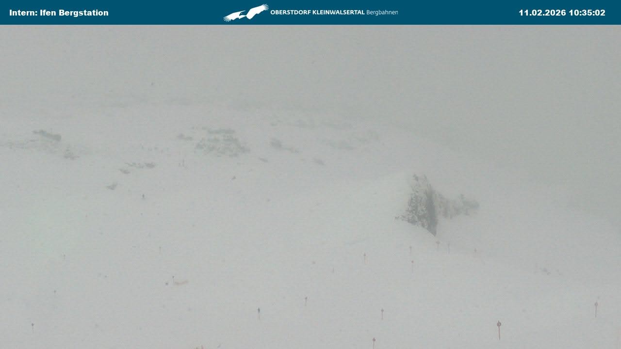 Archiv Foto Webcam Kleinwalsertal Ifenbergbahn - Station Hahnenköpfle