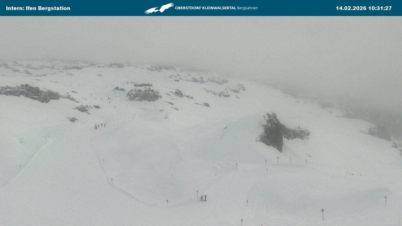 Archiv Foto Webcam Kleinwalsertal Ifenbergbahn - Station Hahnenköpfle