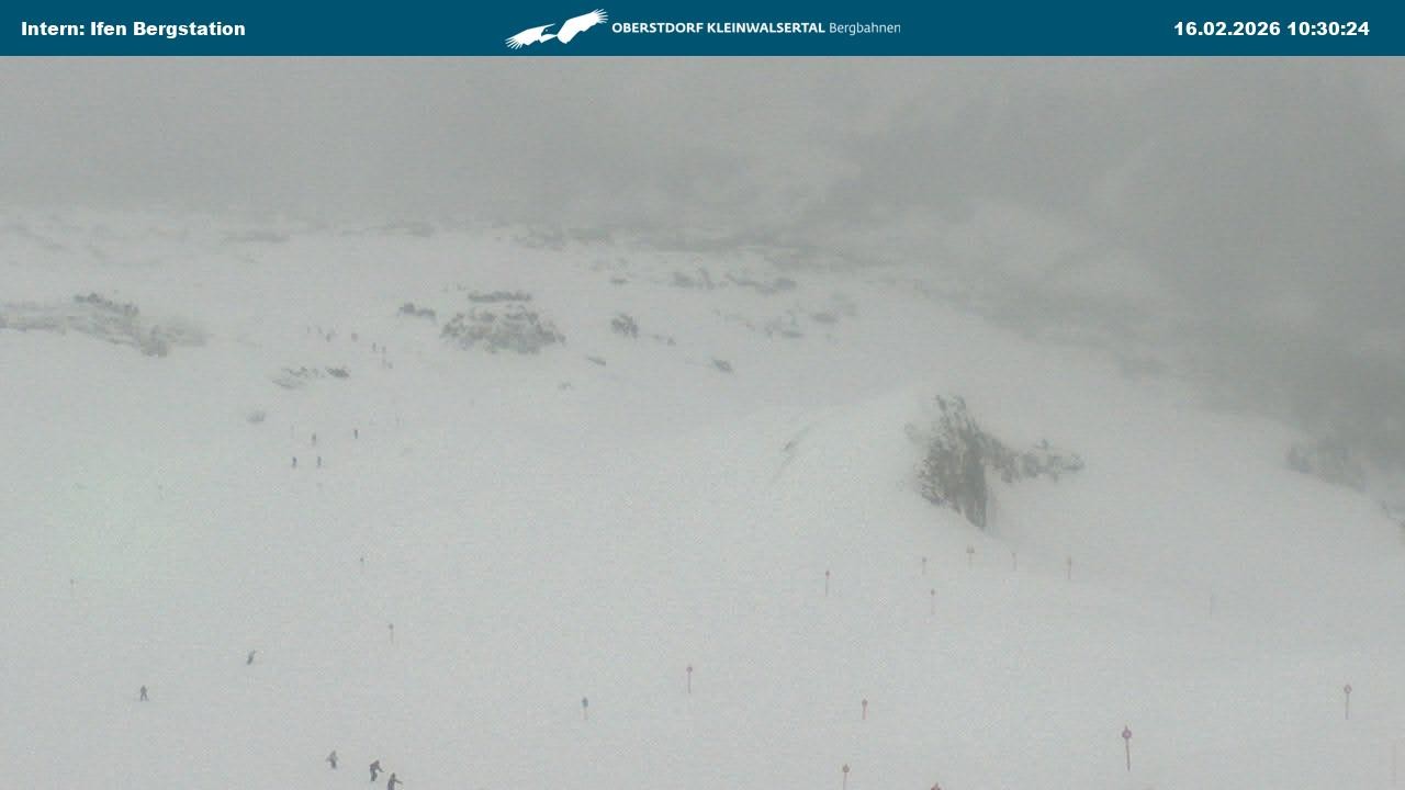 Archiv Foto Webcam Kleinwalsertal Ifenbergbahn - Station Hahnenköpfle