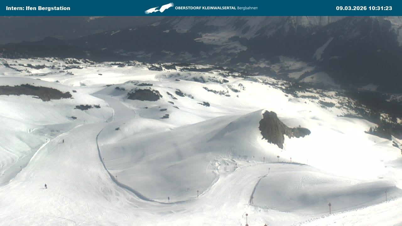 Archiv Foto Webcam Kleinwalsertal Ifenbergbahn - Station Hahnenköpfle