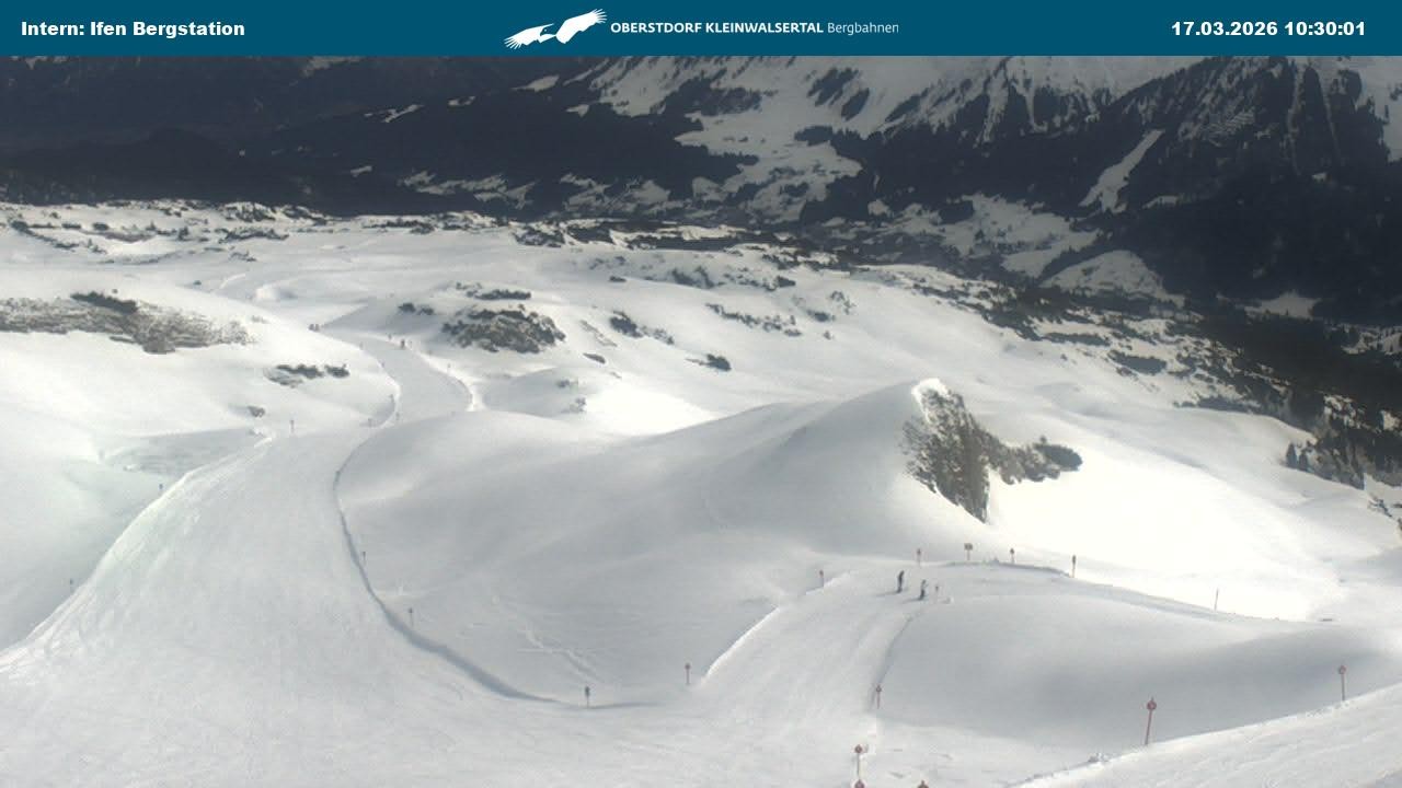 Archiv Foto Webcam Kleinwalsertal Ifenbergbahn - Station Hahnenköpfle