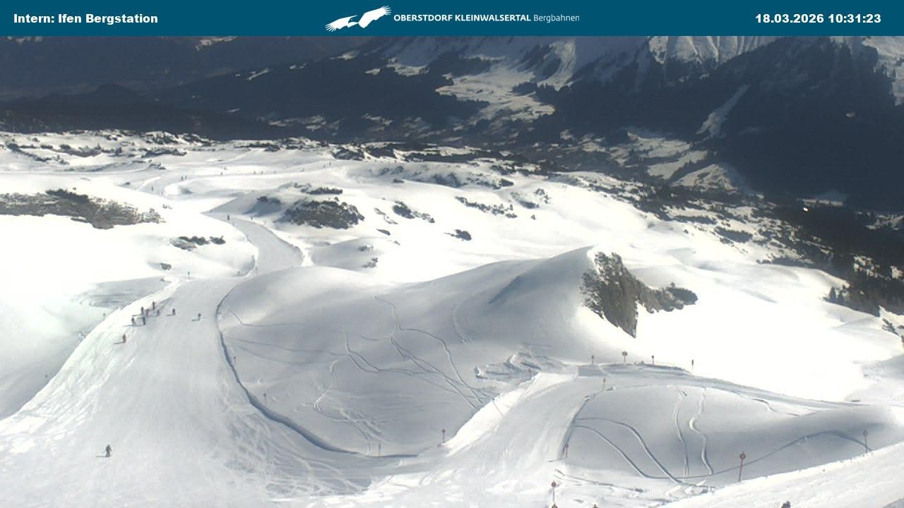 Archiv Foto Webcam Kleinwalsertal Ifenbergbahn - Station Hahnenköpfle