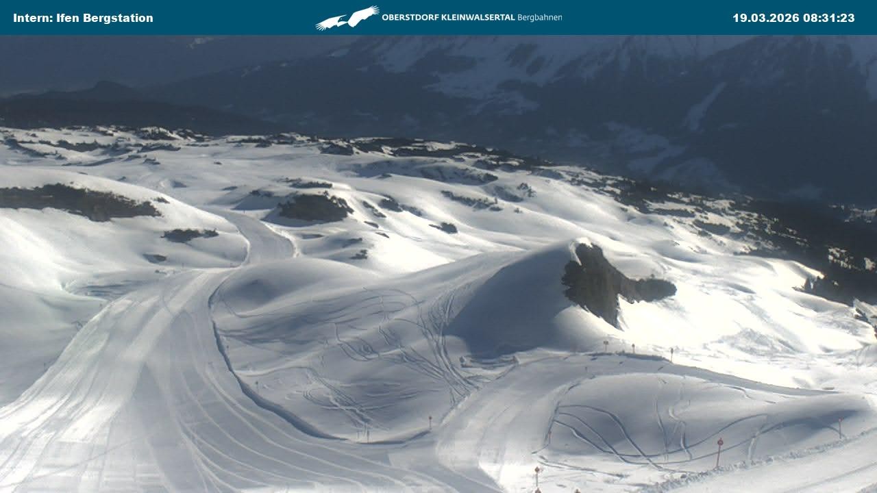 Archiv Foto Webcam Kleinwalsertal Ifenbergbahn - Station Hahnenköpfle