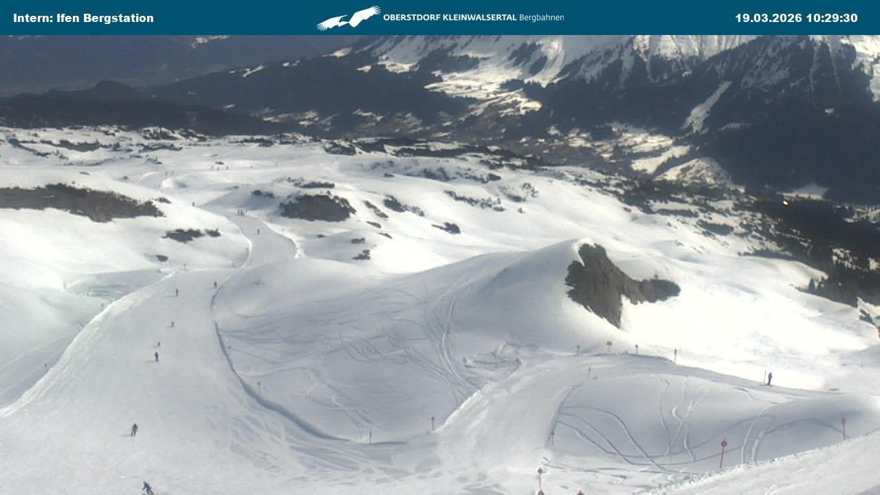 Archiv Foto Webcam Kleinwalsertal Ifenbergbahn - Station Hahnenköpfle