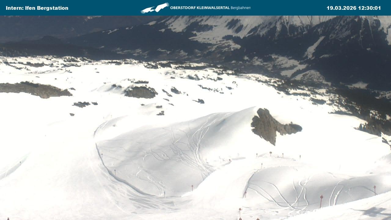 Archiv Foto Webcam Kleinwalsertal Ifenbergbahn - Station Hahnenköpfle