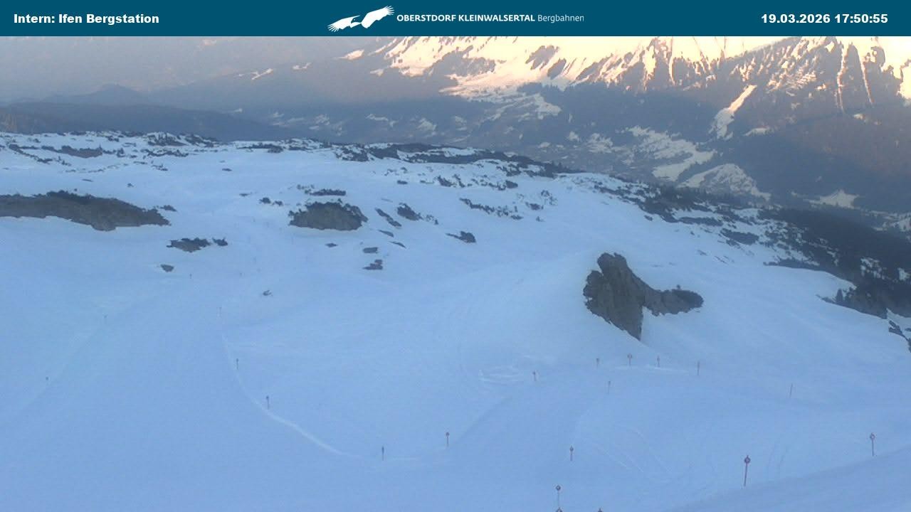 Archiv Foto Webcam Kleinwalsertal Ifenbergbahn - Station Hahnenköpfle