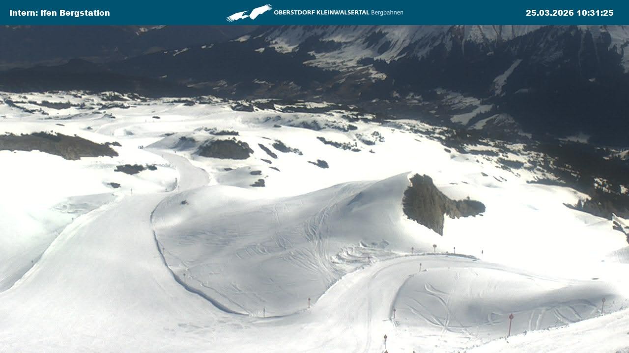 Archiv Foto Webcam Kleinwalsertal Ifenbergbahn - Station Hahnenköpfle