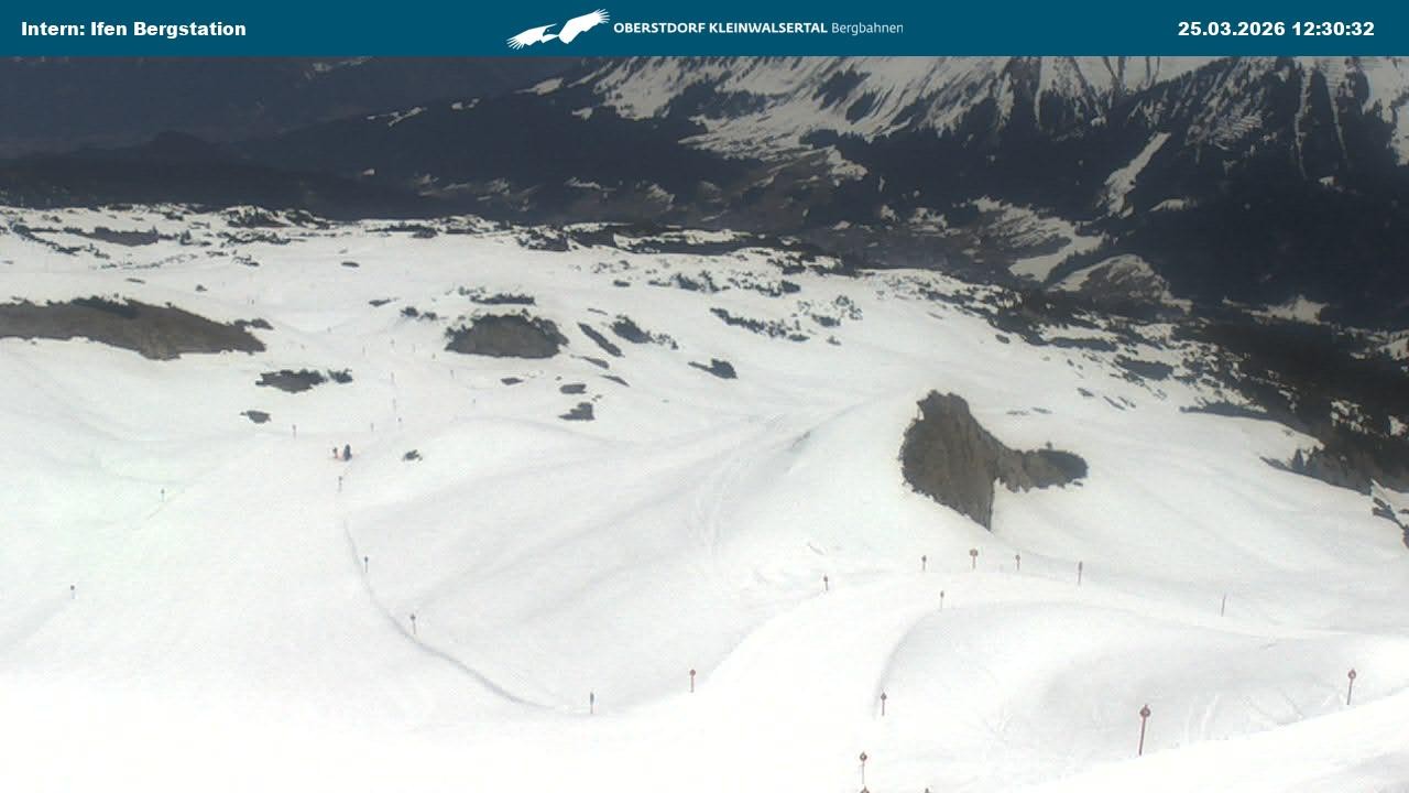 Archiv Foto Webcam Kleinwalsertal Ifenbergbahn - Station Hahnenköpfle